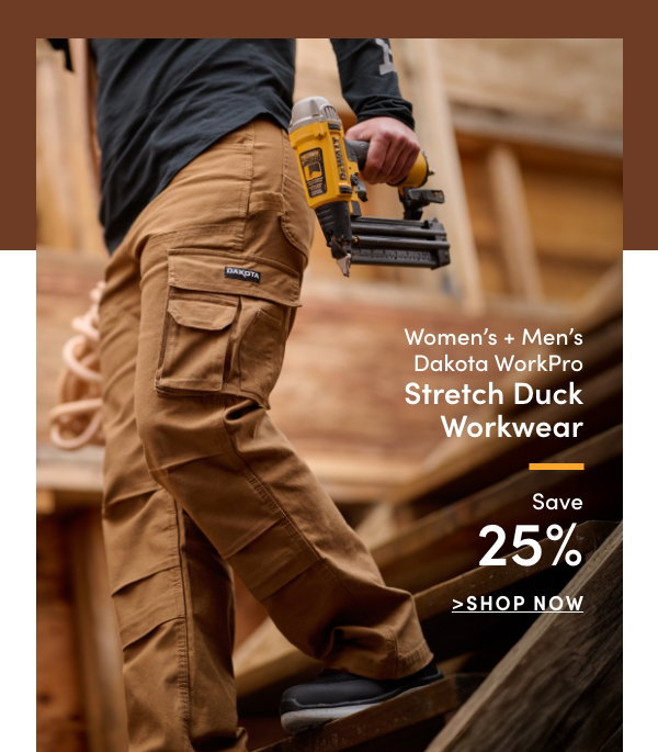 Women's + Men's Dakota WorkPro Stretch Duck Workwear Save 25%