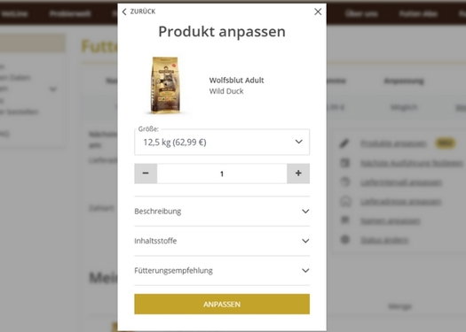 Kundenkonto im Wolfsblut Shop