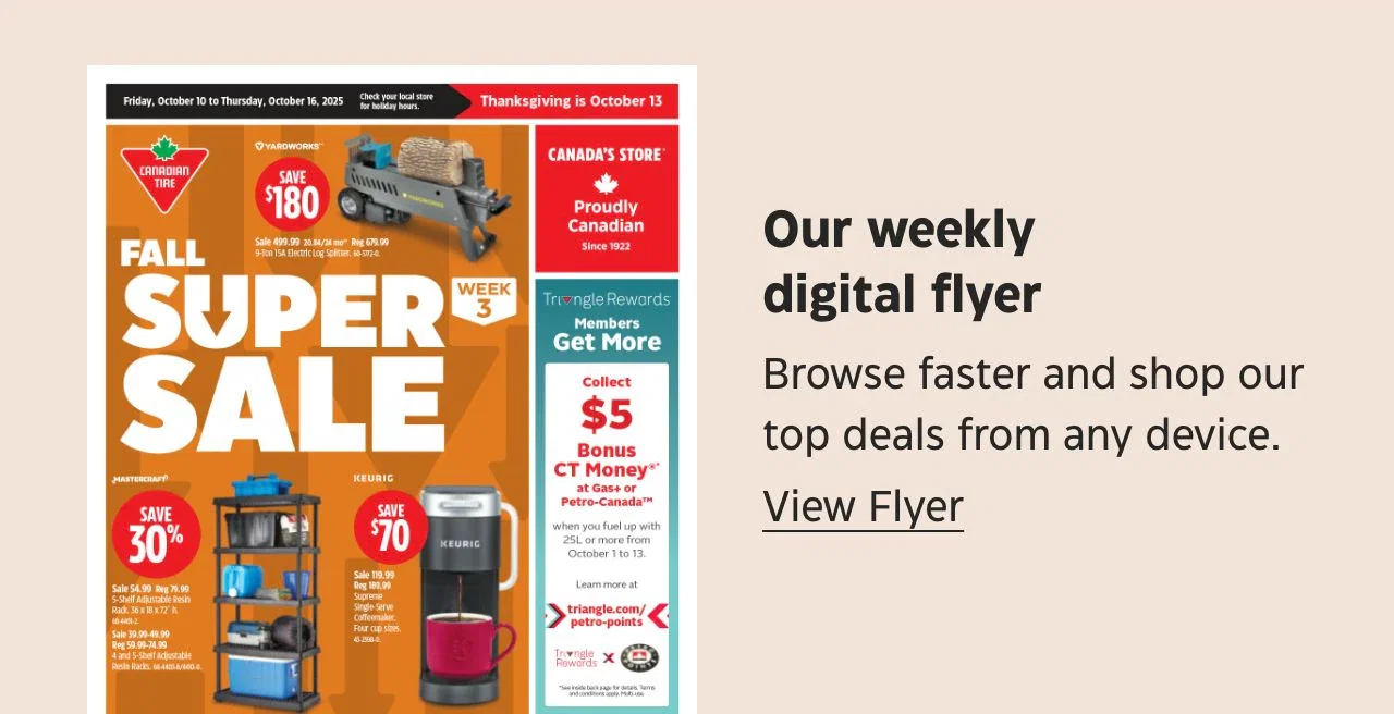 Our weekly digital flyer. Browse faster and shop our top deals from any device. View Flyer.