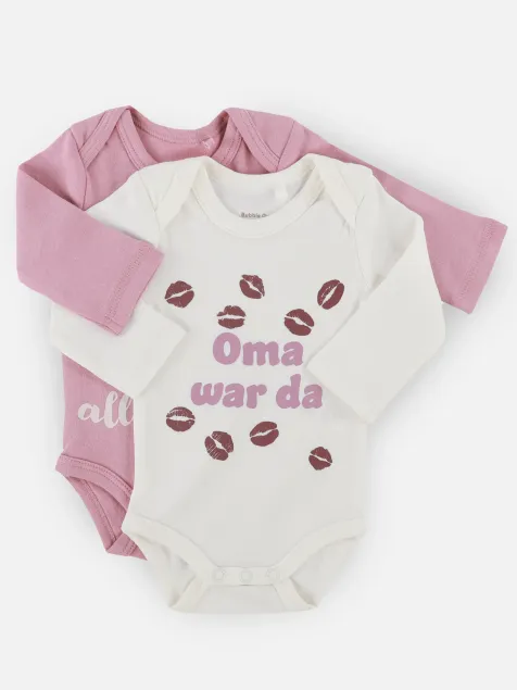 Baby Mädchen Sprüche Bodies im 2er Pack
