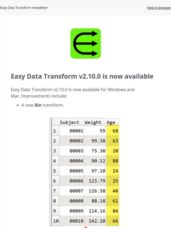 Easy Data Transform: Easy Data Transform v2.10.0 is now available | Milled