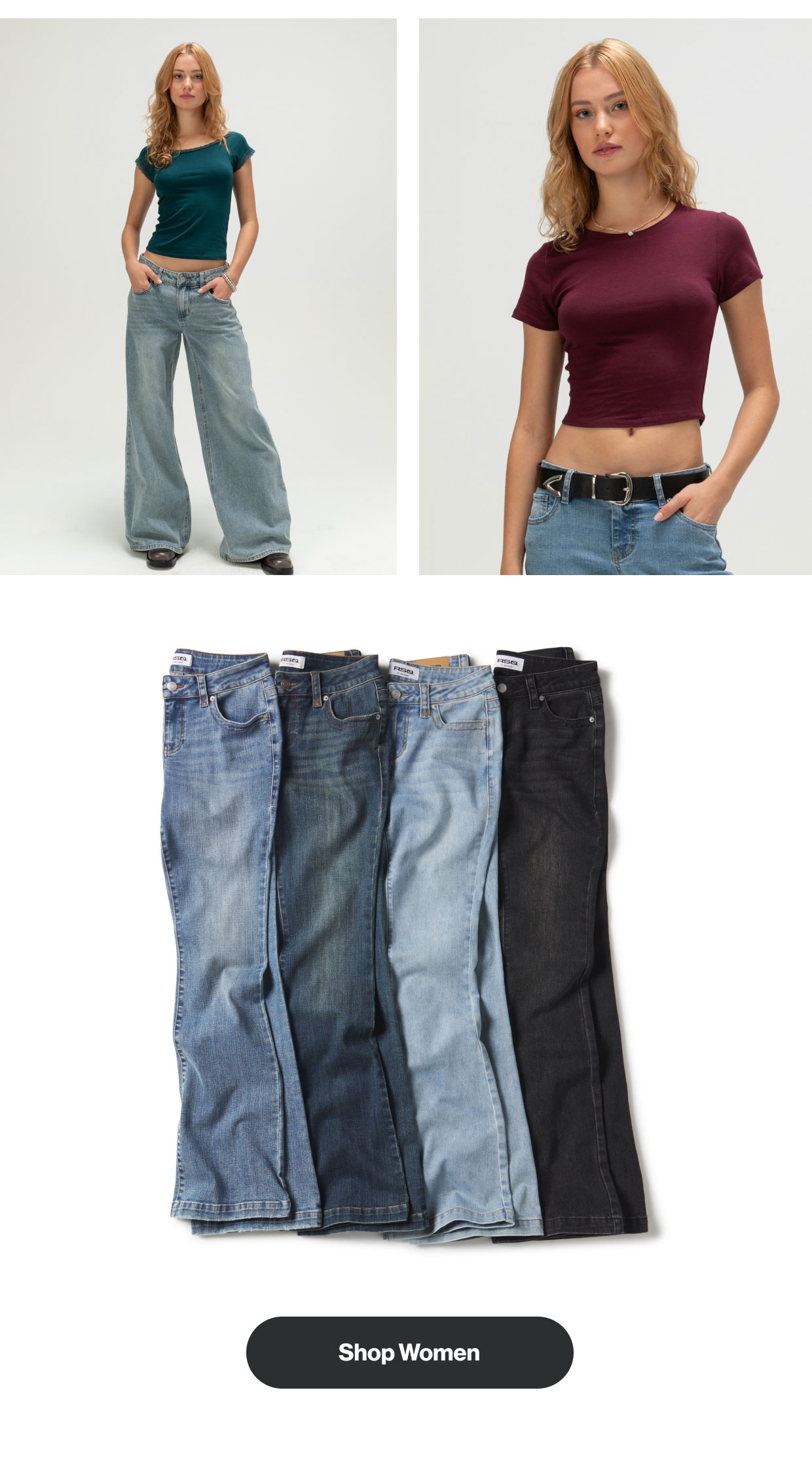 Women's Bundle 2 Tops + 2 Jeans for $85