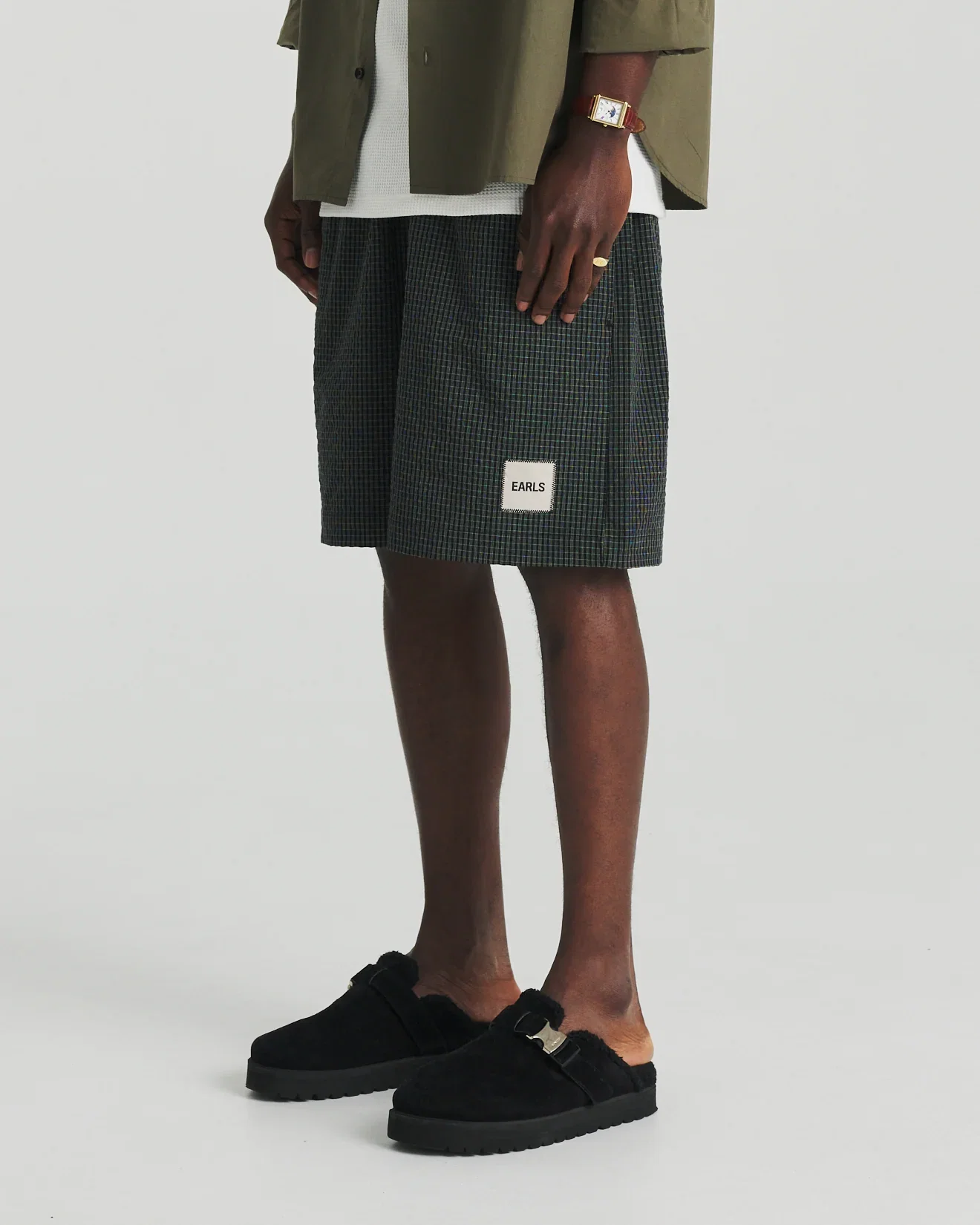 Image of Seersucker Swim Short - Black