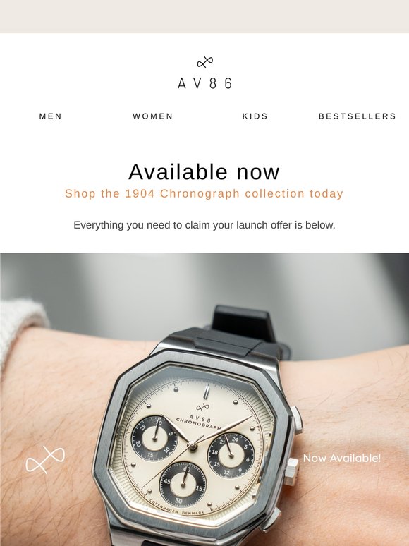 時計 About vintage 1904.limited edition 1904 Chronograph Steel/Off White|About Vintage