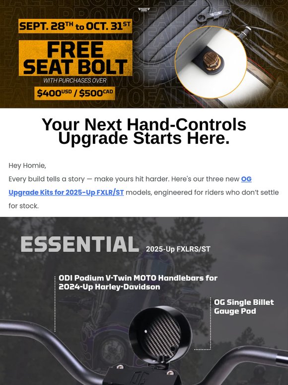 Original Garage Moto: Hand Controls Upgrade Kits | Milled
