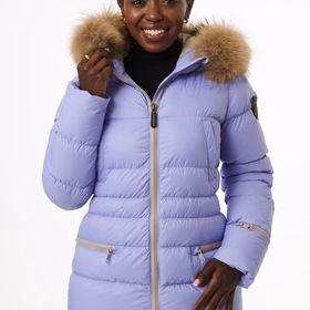 Earth Spirit Long Down Jacket | Lavender/Linen