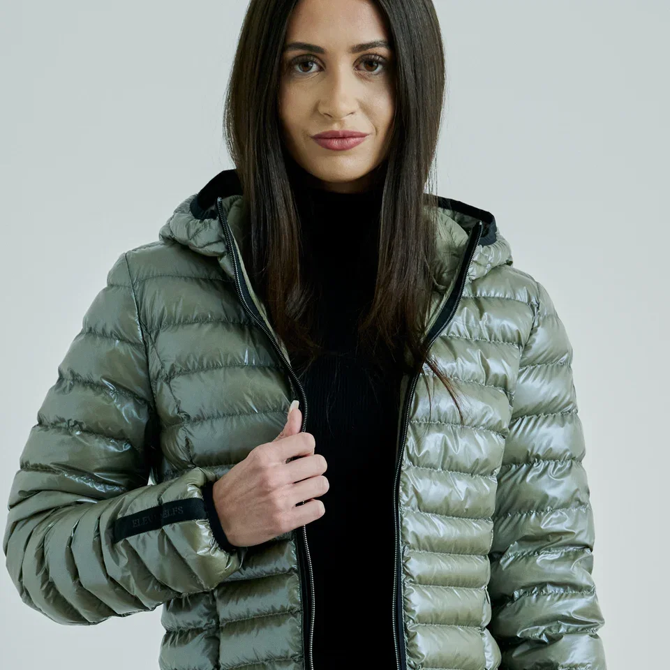 Elfy Vegan Down Short Jacket | Olive
