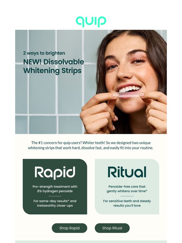 NEW quip Whitening Strips 🪄 🦷
