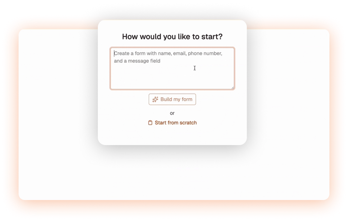 Generate forms instantly