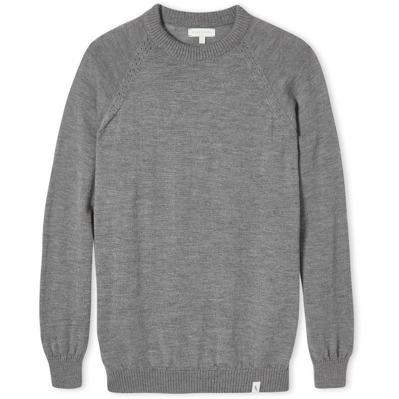 Image of Herring Beauford crew jumper in steel