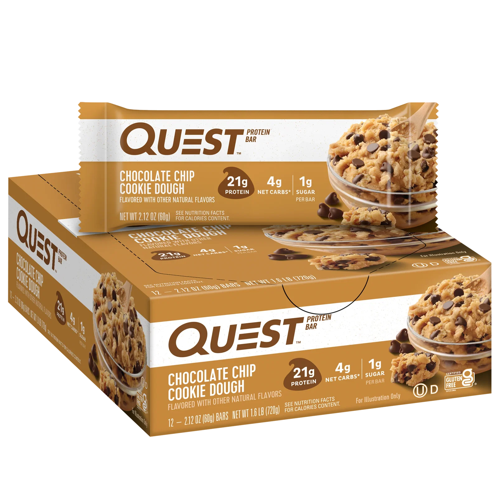 Image of Chocolate Chip Cookie Dough Protein Bars