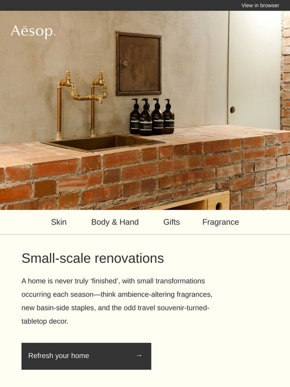 Aesop: Seasonal suggestions for an ever-changing home | Milled