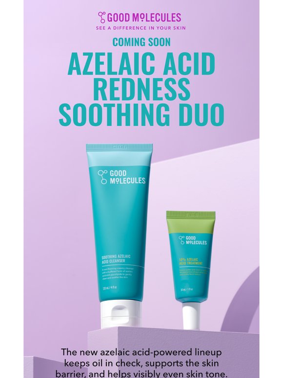 Good Molecules 10% Azelaic Acid Treatment for Face – Soothing Formula for Facial Redness & Uneven Tone – Brightens Dark Spots & Refines Texture – Vegan & Fragrance-Free Skincare (30ml / 1.01 fl oz.)