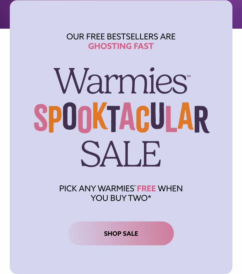 A text card with a blue fill. Shop Spooktacular Sale.