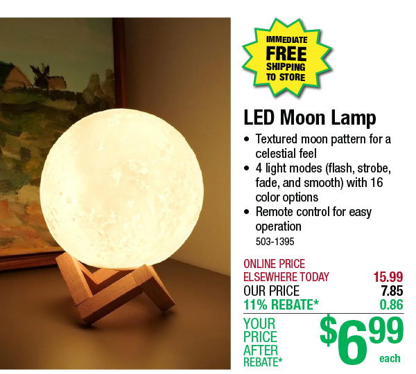 LED Moon Lamp - ONLY $6.99 After Rebate*!