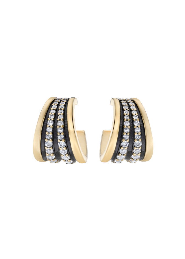 LAURA VANN Nina 14kt gold vermeil hoop earrings