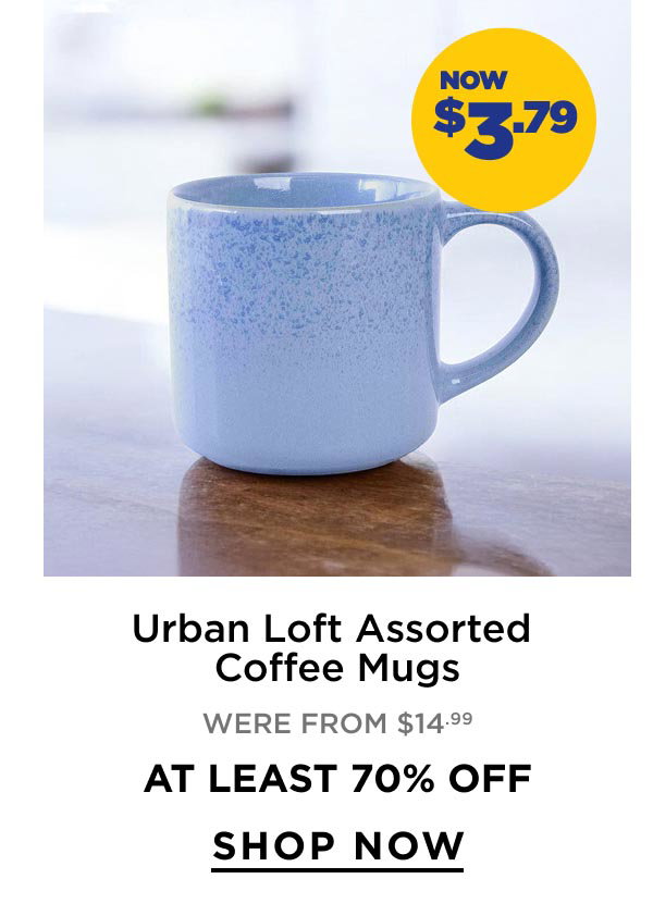 Now $3.79 Urban Loft Assorted Coffee Mugs