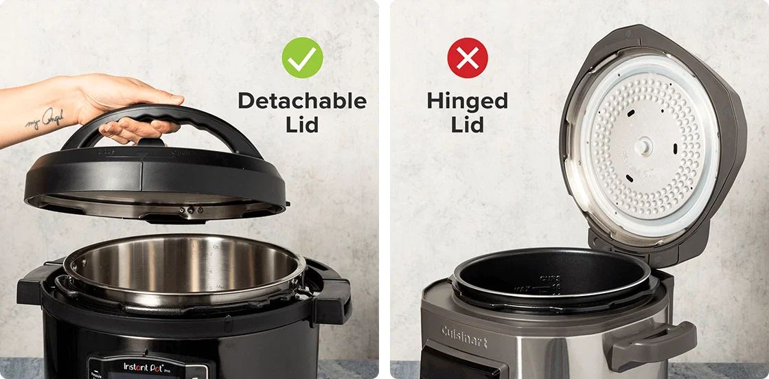 Detachable vs hinged lids