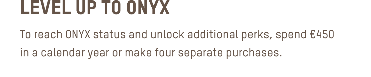LEVEL UP TO ONYX