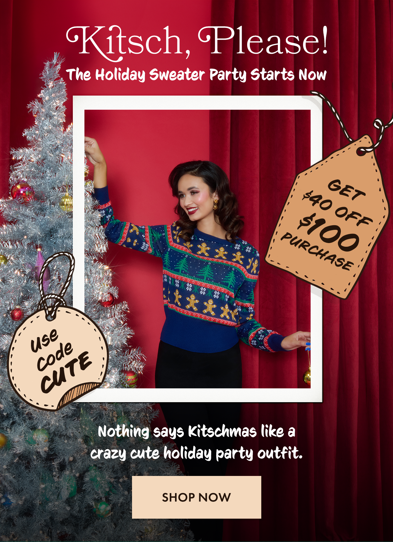 Get $40 off Your Crazy Sweater Party