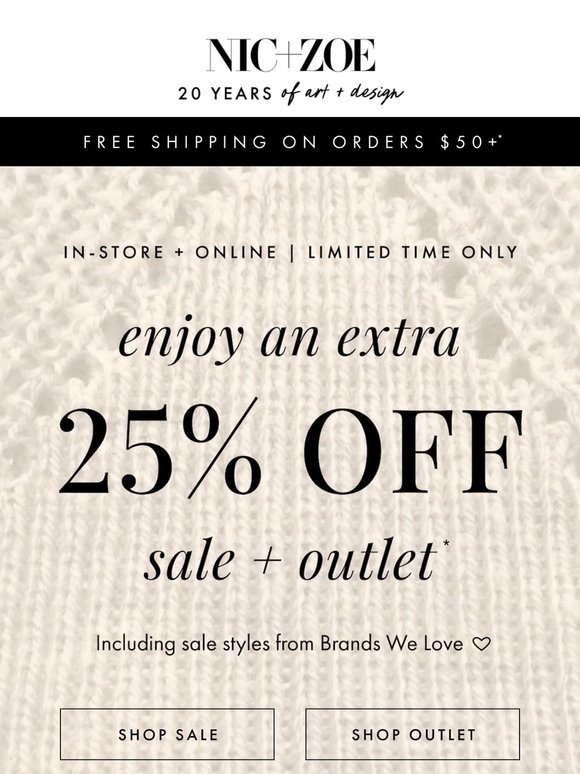 Nic And Zoe Sale