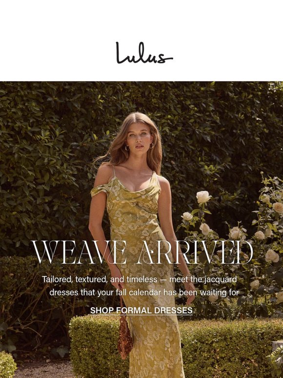 Lulus: Luxe Jacquard Dresses  | Milled