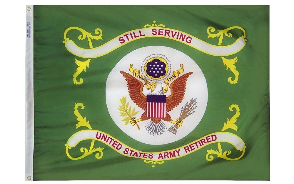 Image of 3' X 4' U.S. Army Retired Flag