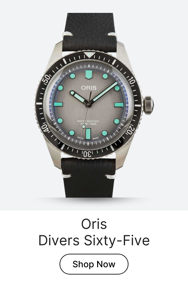 Mens Oris Divers Sixty-Five Leather Strap