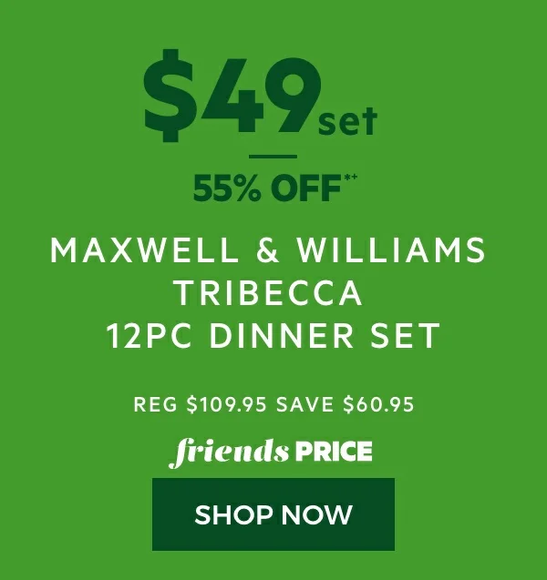 maxwell & williams tribecca dinner set
