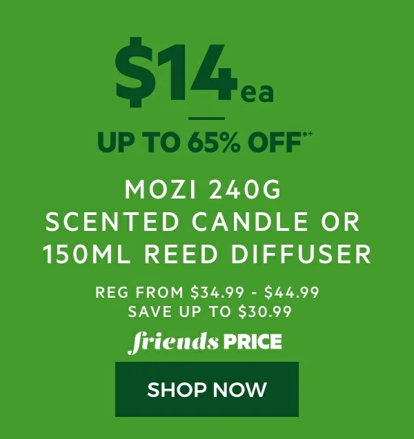 mozi 240g candle or 50ml reed diffuser