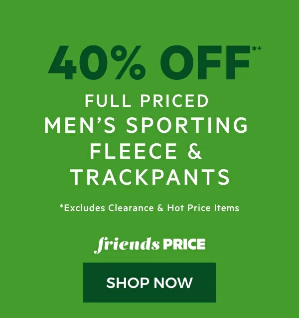mens sporting fleece tops and trackpants