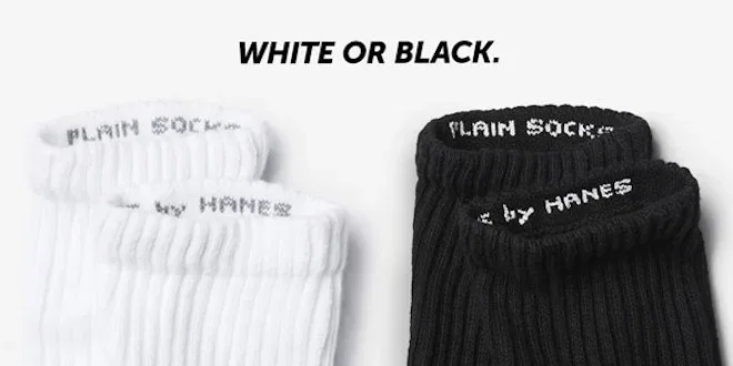 White or Black Socks