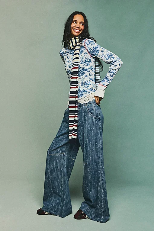 We The Free Front Row Wide Leg Flare Jeans