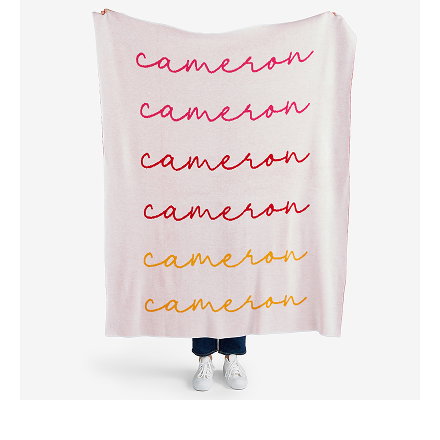 Handwritten Harmony Knit Blanket
