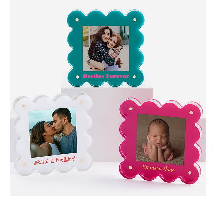 Scalloped Elegance Mini Acrylic Frame
