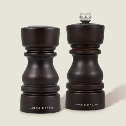London Chocolate Wood Salt Shaker & Pepper Mill Set
