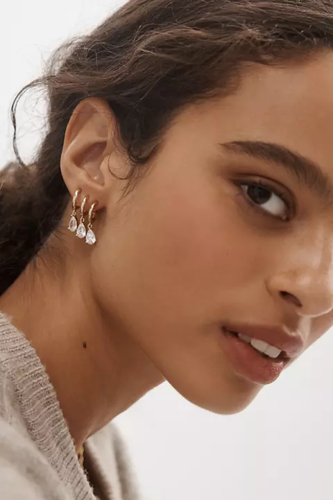 Crystal Huggie Earrings