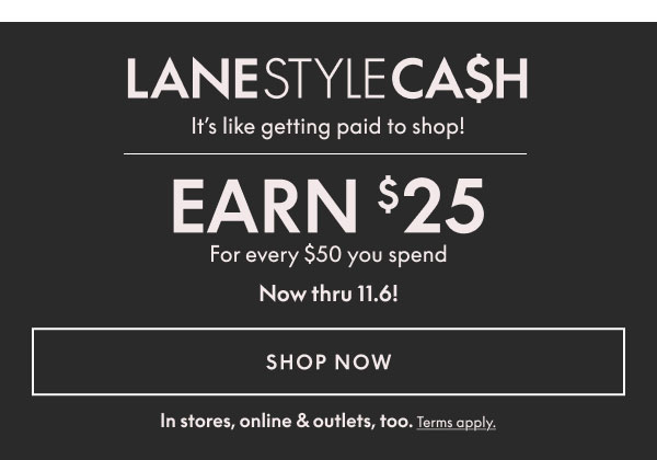 Earn $25 for Every $50 You Spend