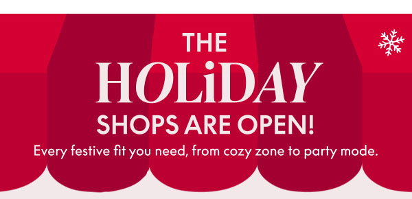 The Holiday Shops are Open