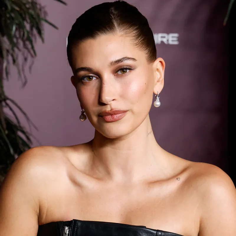 You Can See Right Through Hailey Bieber's Glass Slipper Nails