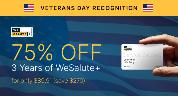 75% OFF 3 Years of WeSalute+