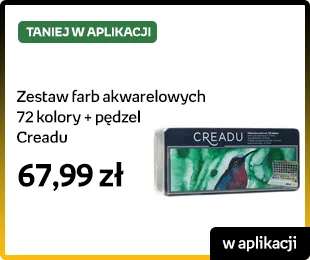 Taniej w  aplikacji | Creadu, Zestaw farb akwarelowych w metalowym etui, 72 kolory + pędzel
