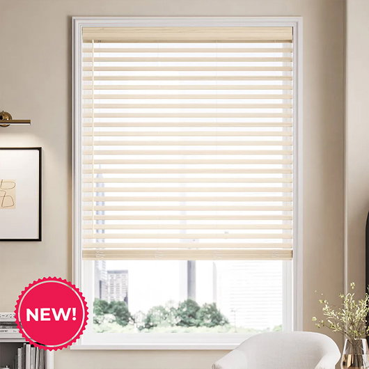 2 1/2" Urban Luxe Cordless Faux Wood Blinds