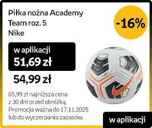 Nike Piłka nożna meczowa treningowa do nogi Academy Team roz. 5 | 54,99 zł