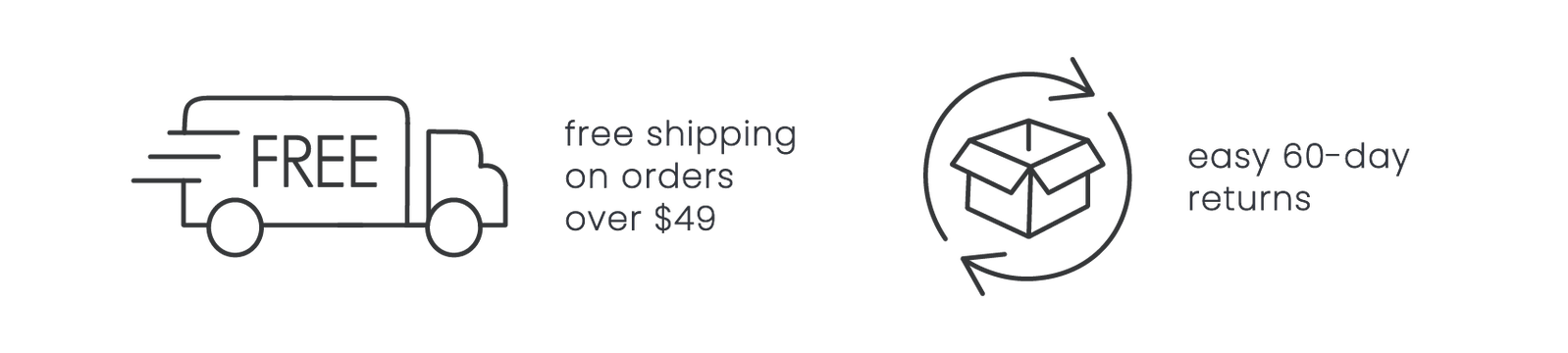 Free shipping on orders over $49. Easy 60-day returns.
