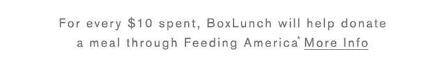 For every $10 you spend, we donate a meal to a person facing hunger. More Info