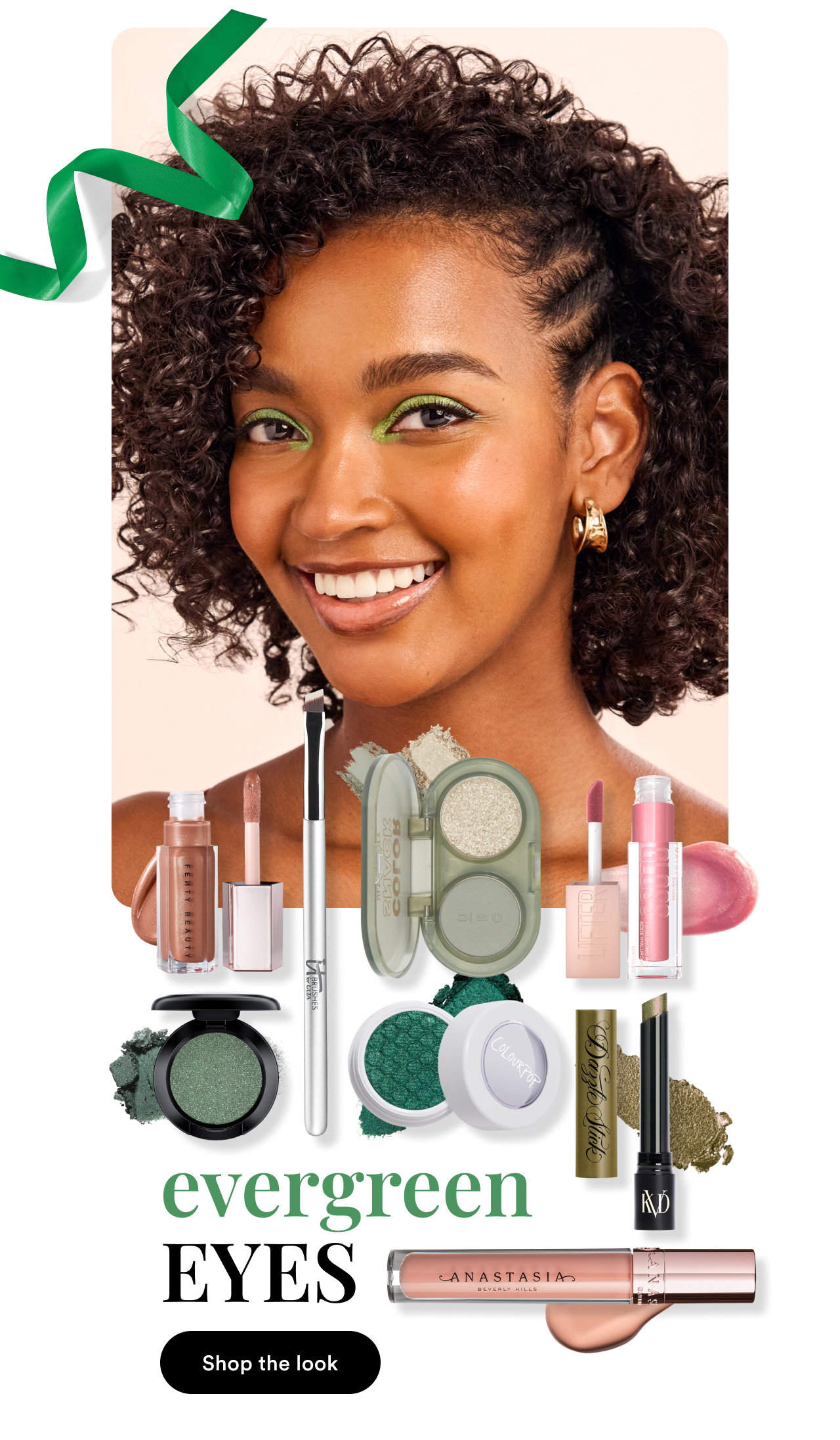 Evergreen eyes | Shop the look