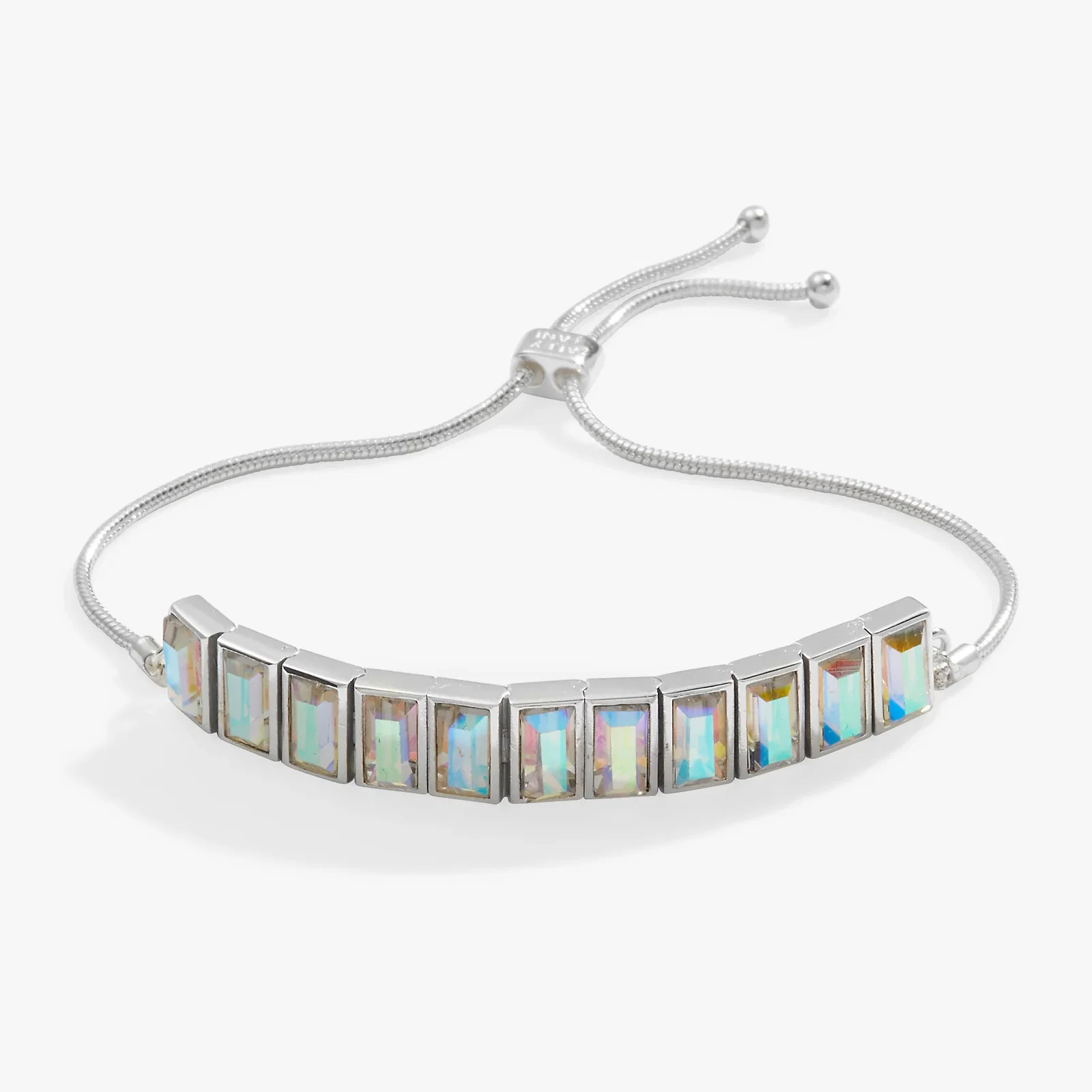Image of Baguette Crystal Tennis Bracelet