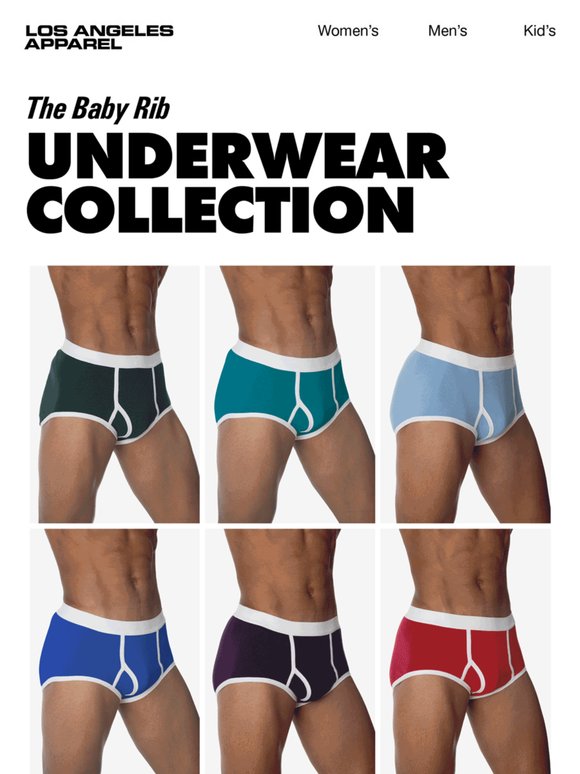 5枚セット Los Angeles apparel BABY RIB BRIEF 44015 - Men's Baby Rib Brief – Los Angeles Apparel