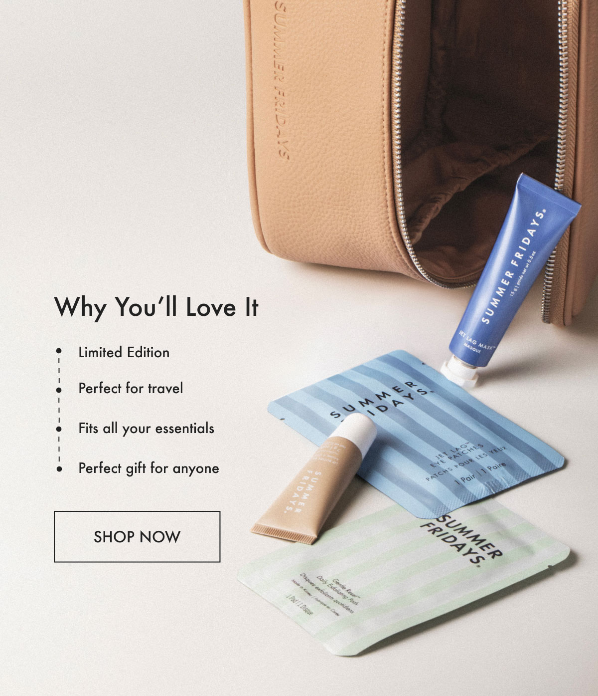 Summer Fridays: NEW! Vanity Travel Bag in Vanilla | Milled
